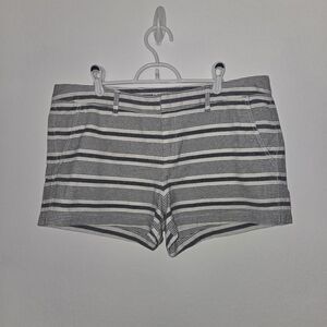 Khaki Gap City 3 Inch Shorts 100% Cotton Blue/white Womens Size 14